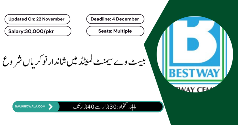 Bestway Cement Limited Jobs